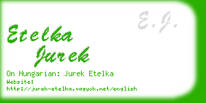 etelka jurek business card